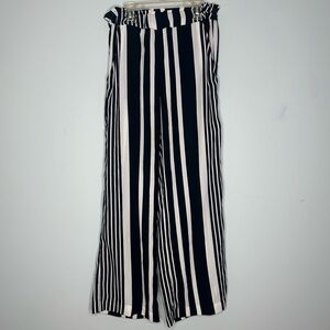 H&M Navy and White Striped Trousers size 8 / M PRICE FINAL